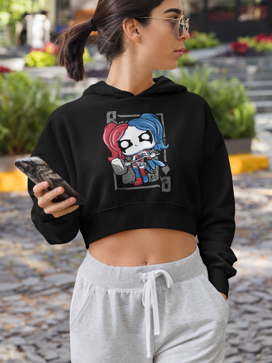 Crop Hoodies - Harley Quinn