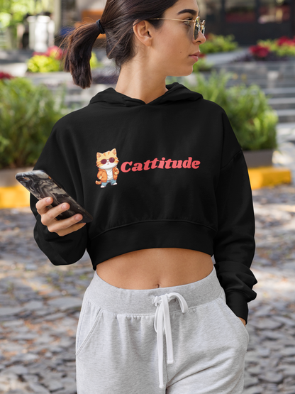 Crop Hoodies - Cattitude