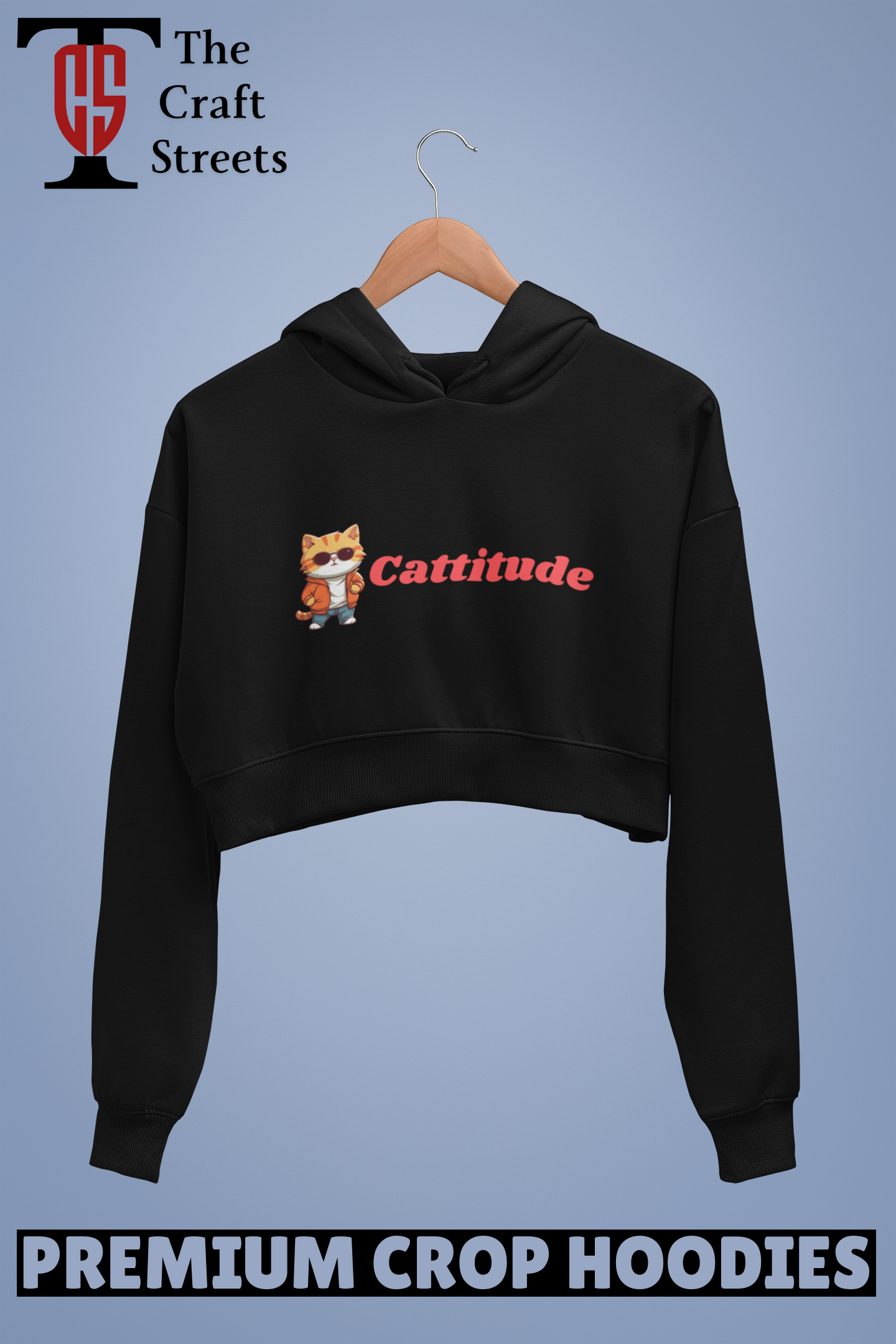 Crop Hoodies - Cattitude