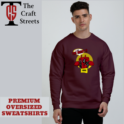 Oversized Sweatshirt- Deadpool (front only)